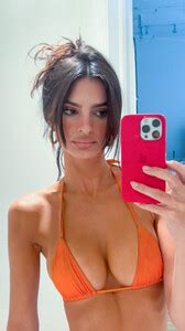 INSTA Emily Ratajkowski Orange Bikini Top 08 26 2022 Phun Org Forum