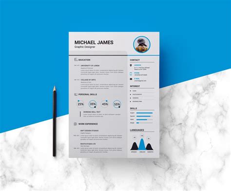 Minimalist Resume Design - Graphic Prime | Graphic Design Templates