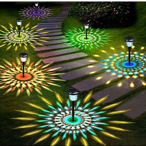 Solar Pathway Lights Color Changing Solar Garden Lights IP65 Waterproof ...