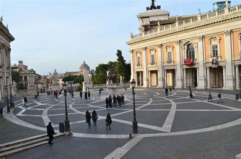 Campidoglio Capitolin Hill Rome Michelangelos Oval Pavement Design