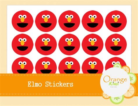 Elmo Stickers Elmo Party Favor Stickers Elmo Birthday