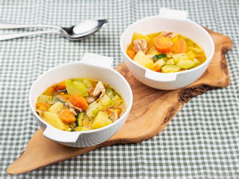 Kürbis Hähnchen Topf mit Chayote Jamaikanische Samstagssuppe Suppenblog