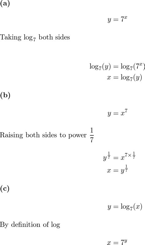 Solve Each Equation For X In Terms Of Y A Y 7 {x} B Quizlet