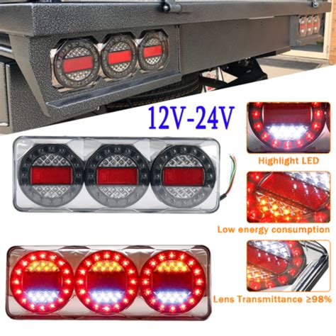 Pcs Led Combination Tail Light Stop Tail Indicator Reverse Truck Ute