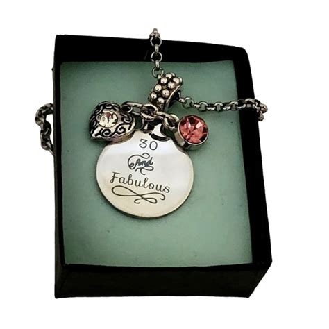 30th Birthday Charm 30th Birthday Necklace 30th Birthday Charm