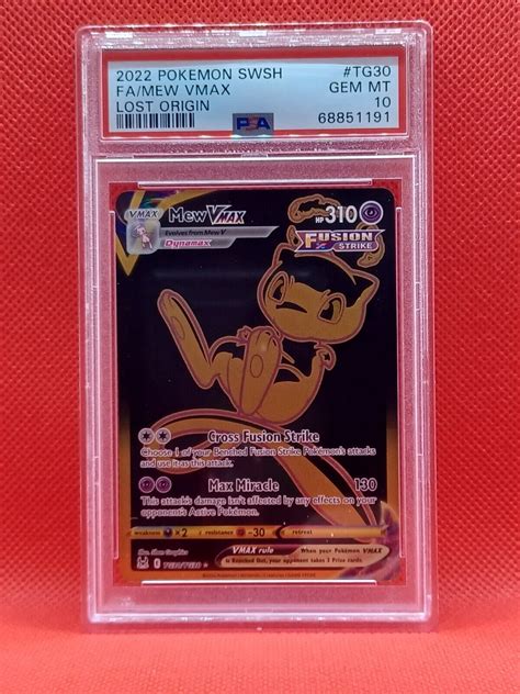 Psa Pokemon Swsh Lost Origin Gold Mew Vmax Full Art Secret Rare