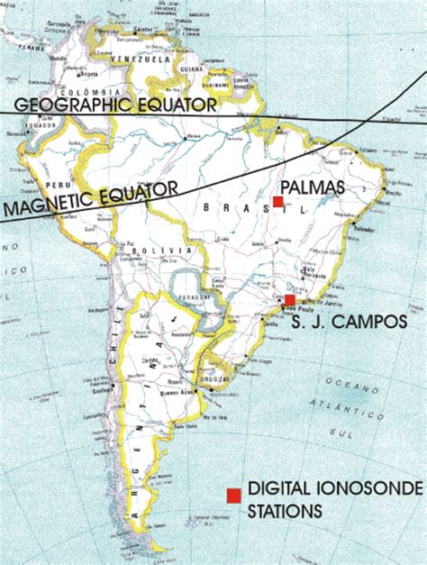 South America Map Equator Line