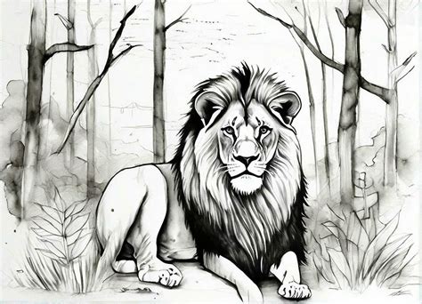 cute little lion with watercolor illustration 28204708 Stock Photo at ...