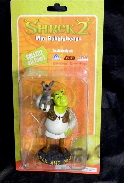 Shrek 2 Mini Bobble Heads Shrek w/Donkey Figurine Mint in Package ...