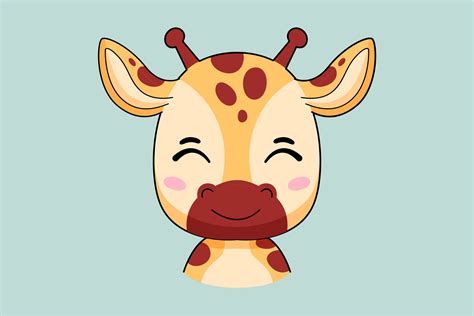 Kawai Giraffe Icon Graphic By Griffin Stock · Creative Fabrica