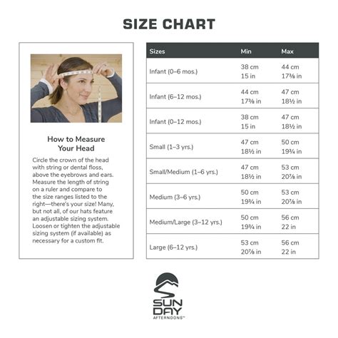 Kids' Size Chart Image