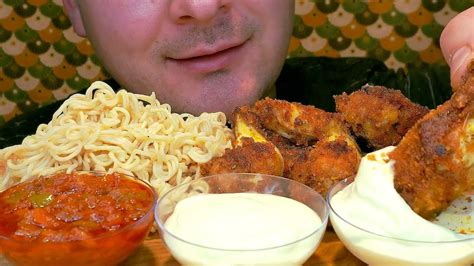 NUCLEAR FIRE NOODLES CHALLENGE FRIED CHICKEN WINGS CHEESE