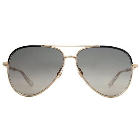 Gucci Black And Gold Aviator Sunglasses Gallo