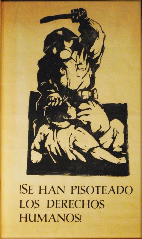 Cartel De Denuncia Del Movimiento Estudiantil