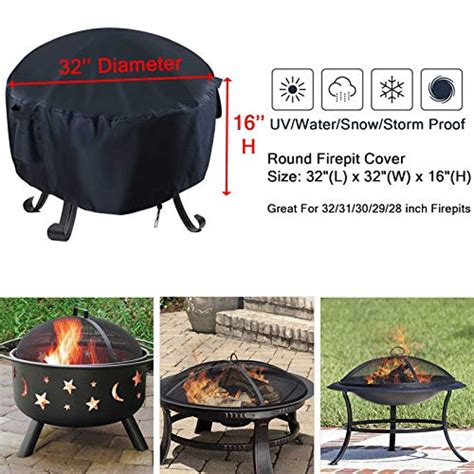 Kasla Fire Pit Cover Round X X Inch D Heavy Duty