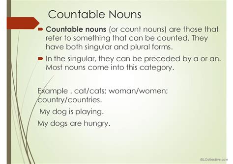 Uncountable And Countable Nouns Gen English Esl Powerpoints