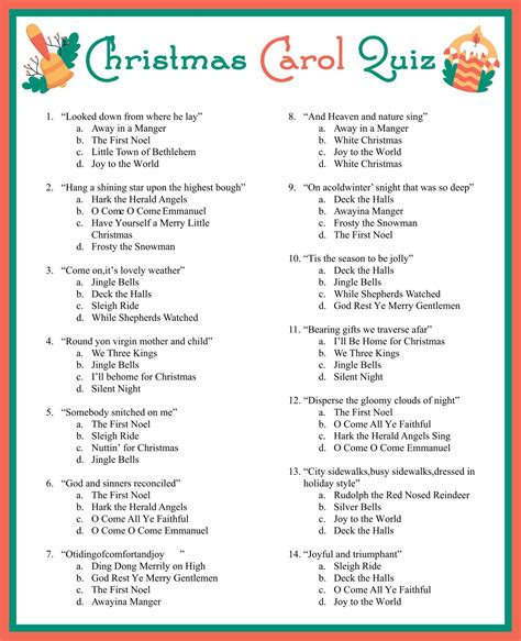 Christmas Carol Quiz Artofit