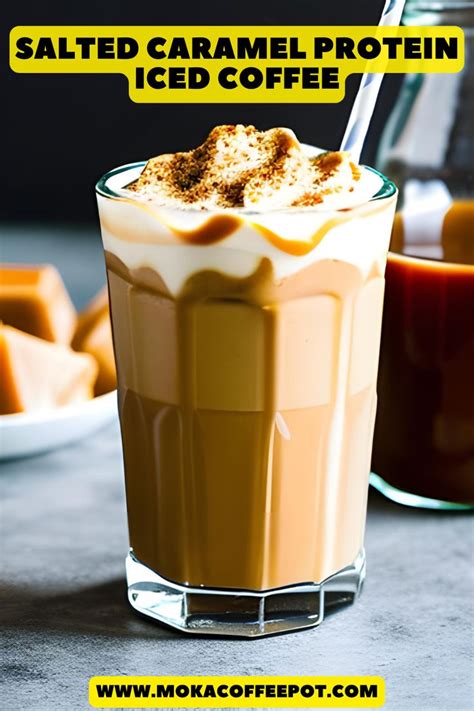 Salted Caramel Protein Iced Coffee