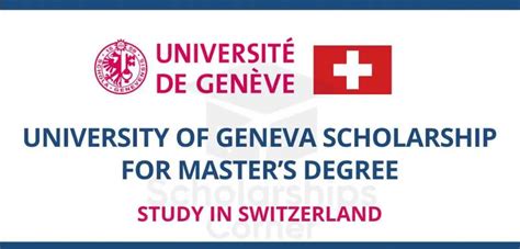 University Of Geneva Switzerland Scholarships 2024 Apply Online