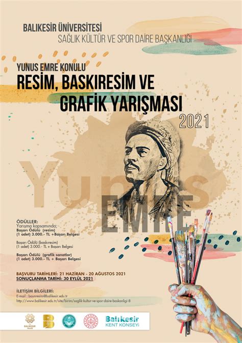 Yunus Emre Şiirleri Konulu Resim Baskı Resim Grafik Sanatlar Yarışması