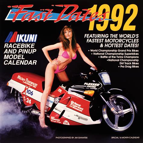 Fast Dates Racebike Pinup Calendar Jim Gianatsis