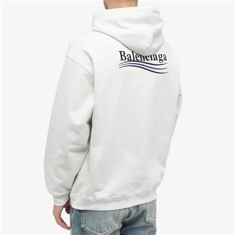 Balenciaga Political Campaign Logo Popover Hoody Dirty White Black