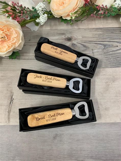 Personalised Engraved Wooden Bottle Opener With Box Included Etsy