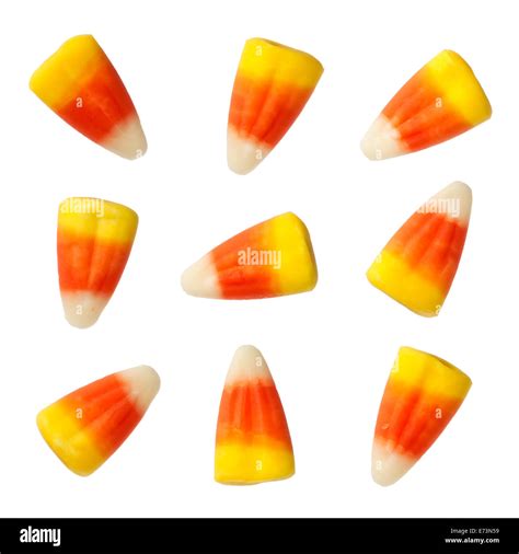 Halloween Candy Corns Isolated On White Background Stock Photo Alamy