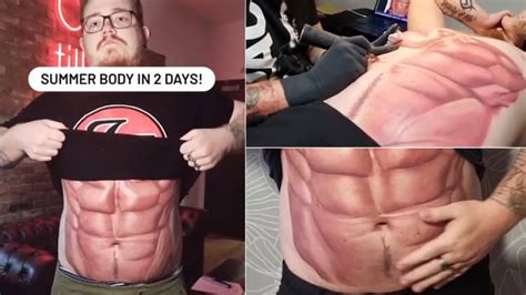 Video: UK Man Gets Realistic Six-Pack of Abs Tattooed on Stomach for ...