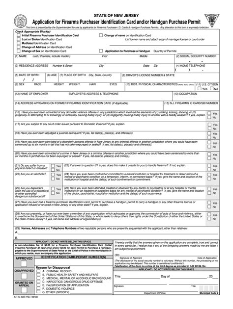 Nj Gun Permit Application Form Fill Out And Sign Printable