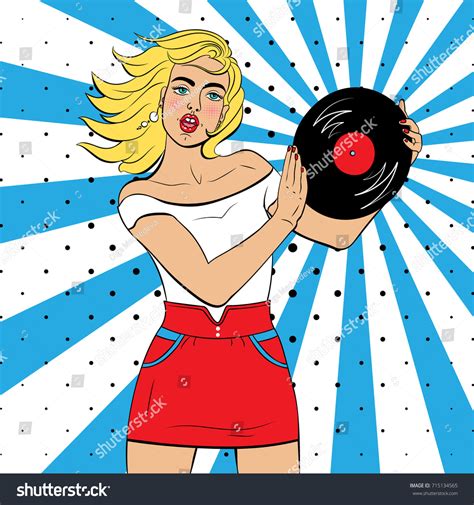 Sexy Surprised Blonde Pop Art Woman Vector De Stock Libre De Regal As Shutterstock