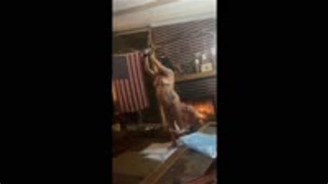 GEM IS PUNISHED NAKED IN THE COZY LIVING ROOM BY HER MASTER S STINGING BULLWHIP Gemstone