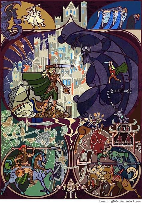 Lord Of The Rings Stained Glass Illustrations In 2023 Middle Earth