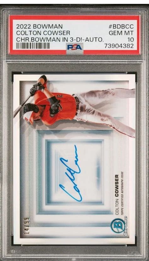 Colton Cowser 3 D Bowman Chrome Topps Autograph Graded PSA 10 99 EBay