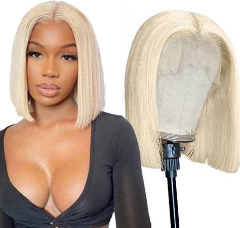 Datanala 613 Bob Wig Straight Human Hair 13x4 Blonde Lace Front Wigs