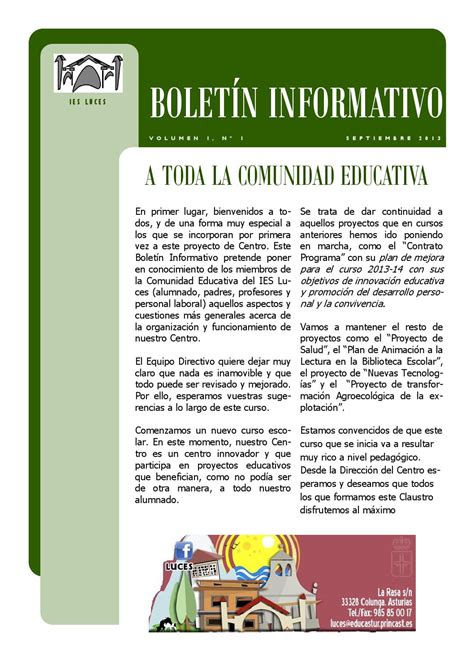 Boletin Informativo Comunidad Educativa By Marisol Martinez Issuu