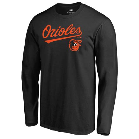 Fanatics Branded Baltimore Orioles Black Team Lockup Long Sleeve T Shirt