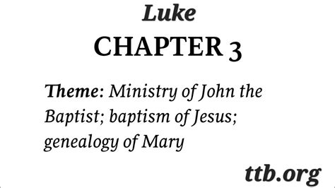 Luke Chapter 3 Bible Study YouTube