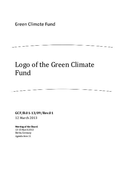 GCF/B.01-13/09/Rev.01 : Logo of the Fund - Revision | Green Climate Fund