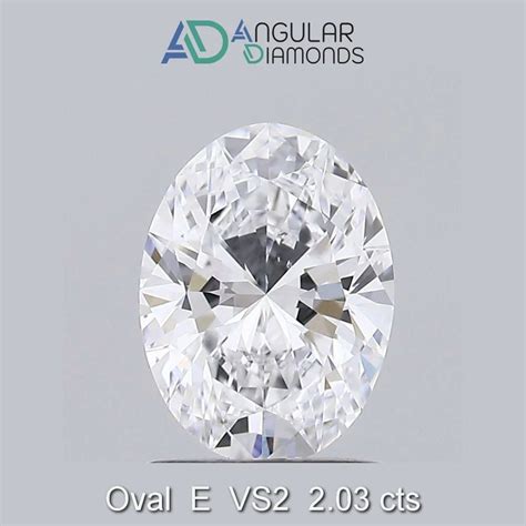 Oval E VS2 2 03 Carat IGI CVD HPHT Lab Grown Created Diamonds Size 10