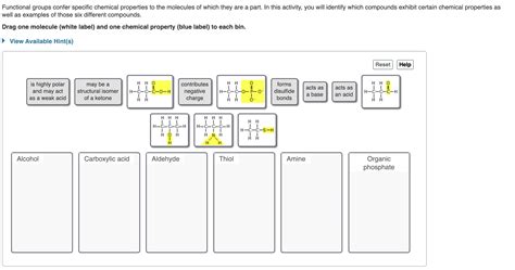 Solved Functional Groups Confer Specific Chemical Properties Chegg