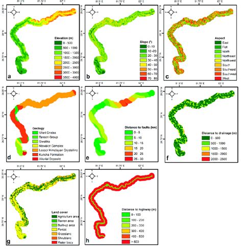 Landslide Explanatory Variables Topographical A Elevation B