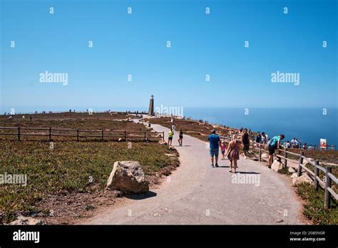 CABO Da ROCA PORTUGAL SEP 23 2020 Cape Rock Lighthouse Cabo Da Roca