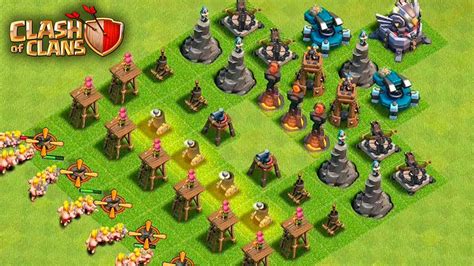 TODAS Las TROPAS Vs TODAS Las DEFENSAS TH 14 CLASH OF CLANS YouTube