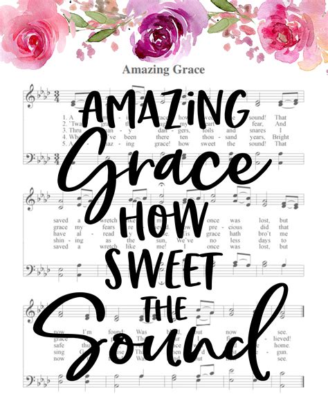 Amazing Grace Printable Lyrics