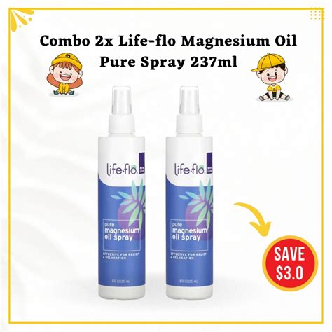 Life Flo Pure Magnesium Oil Spray Night Spray Pure Magnesium