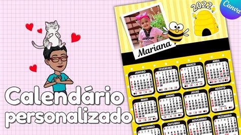 Como Fazer Calendário Personalizado Com Foto No Canva Youtube