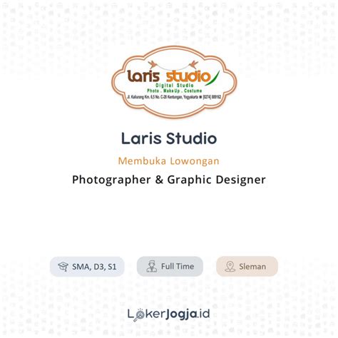 Lowongan Kerja Photographer Graphic Designer Di Laris Studio