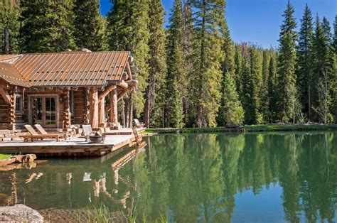 A Rustic Montana Cabin On A Private Pond Is For Sale For 12 Million