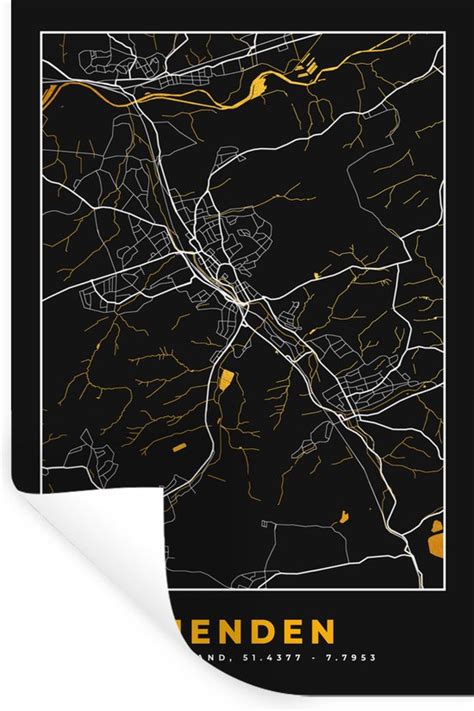 Muurstickers Sticker Folie Stadskaart Plattegrond Duitsland